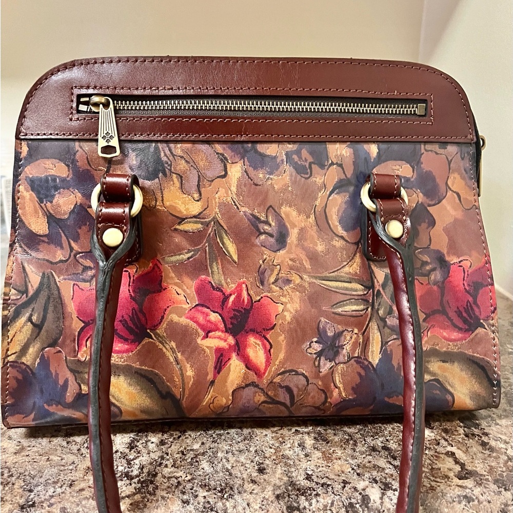 NWT Patricia Nash Leather Calvi Satchel Crossbody Strap